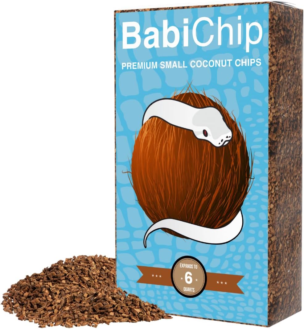 BabiChip Coconut Chip Substrate for Reptiles 12 Quart Loose Small