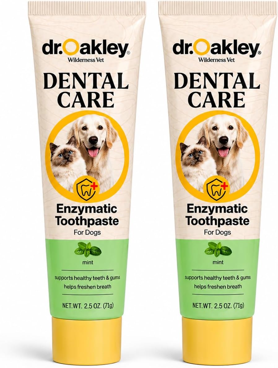 Dr. Oakley 2 Pack Cat or Dog Toothpaste Peanut Butter Flavor
