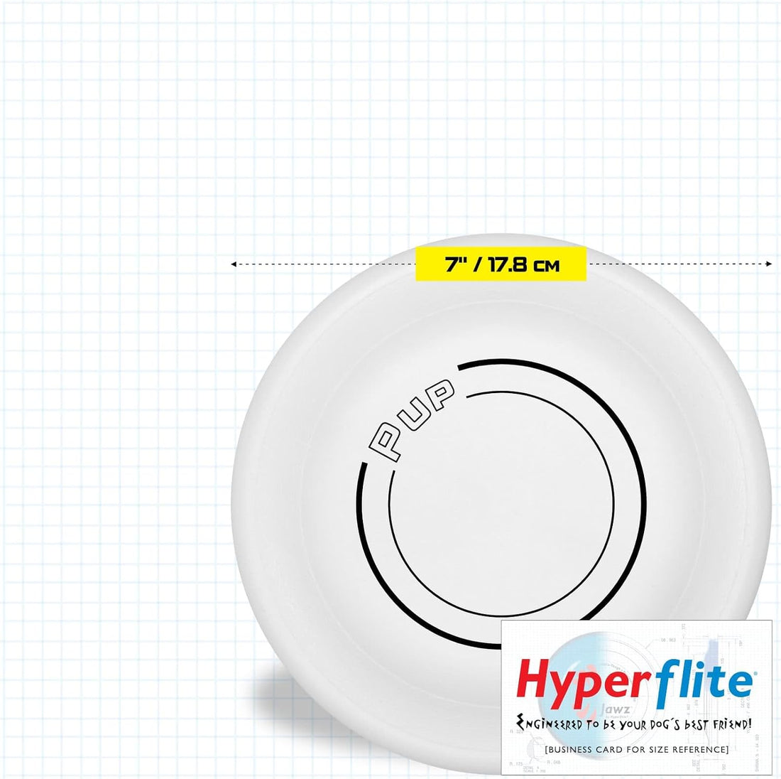 Hyperflite Pup Jawz Puncture Resistant Dog Flying Disc, Small Dogs
