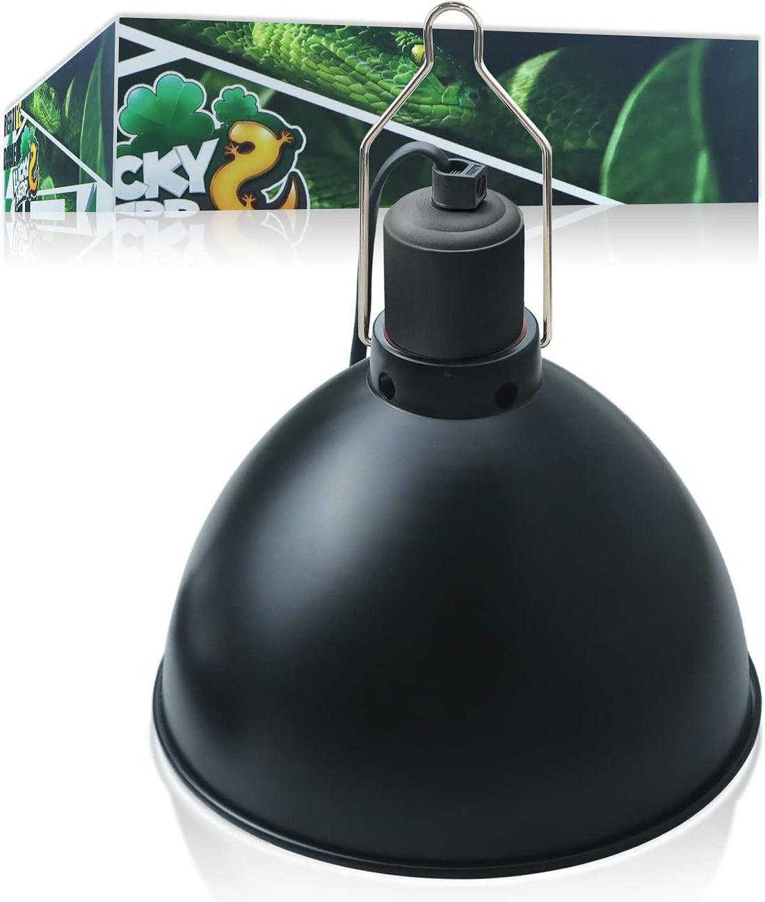 LUCKY HERP Aluminum 5.5inch Shallow Dome Reptile Light Fixture