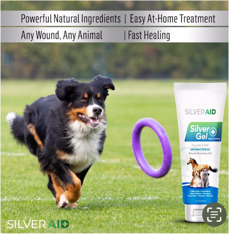 Hot Spot Treatment Gel for Horses Wound Care Colloidal Silver for Cuts