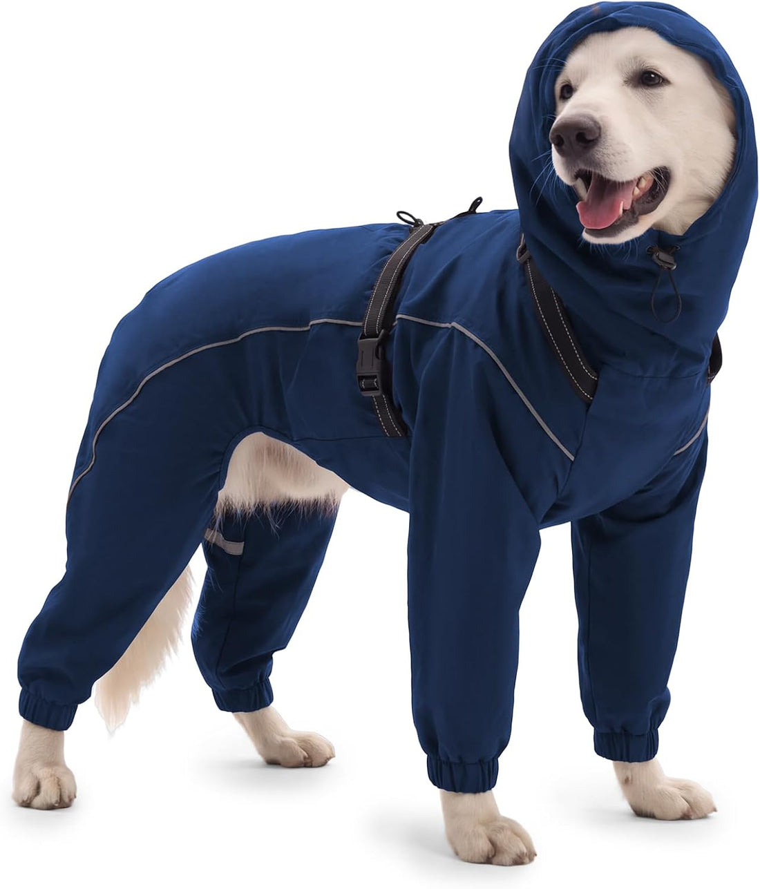Kuoser Dog Raincoat Hooded Full Body Coverage
