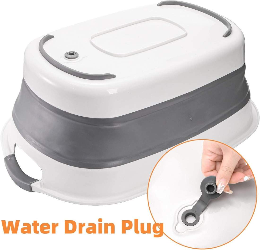 Coloch Collapsible Pet Bathtub with Water Drain Plug