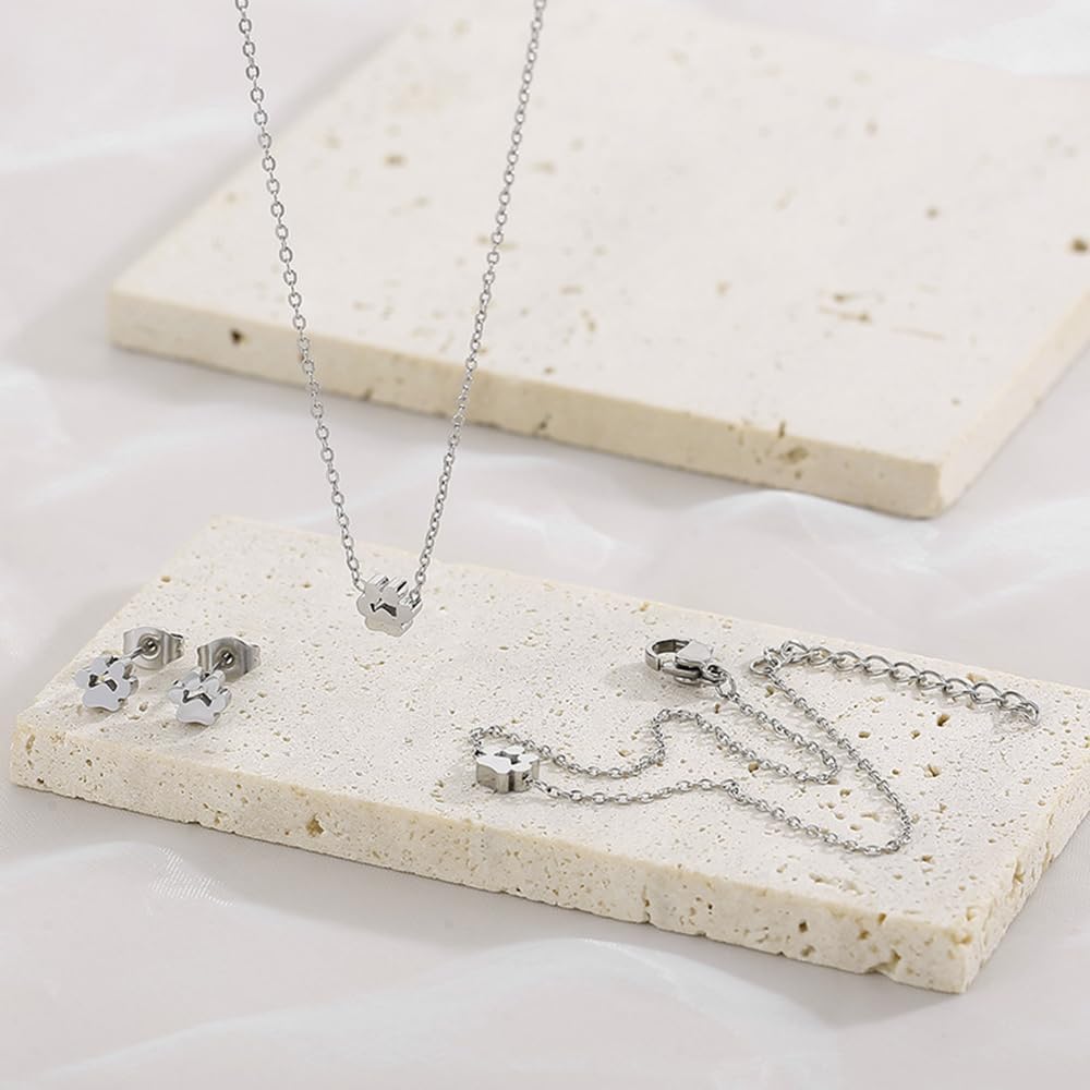 OIDIMS Dog Cat Paw Necklace Lovely Animal Choker Dainty Paw Print