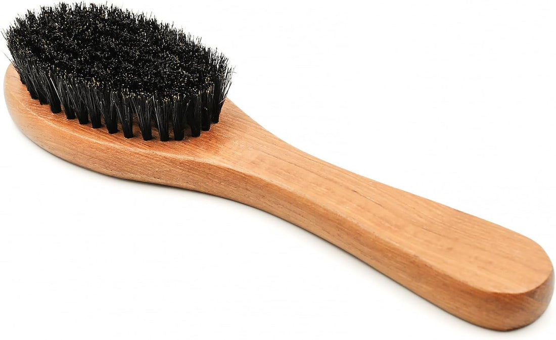 Menesia Pet Soft Brush with Wood Handle and Boar Bristle Hair