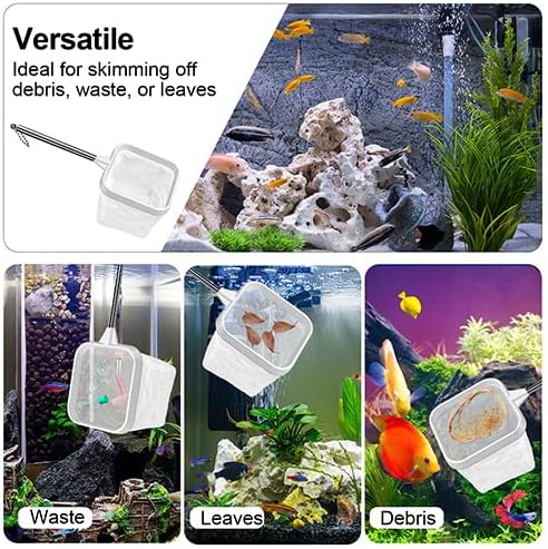2-Pack 3-Inch Aquarium Net – Small Fish Tank Tool for Shrimp & Bettas