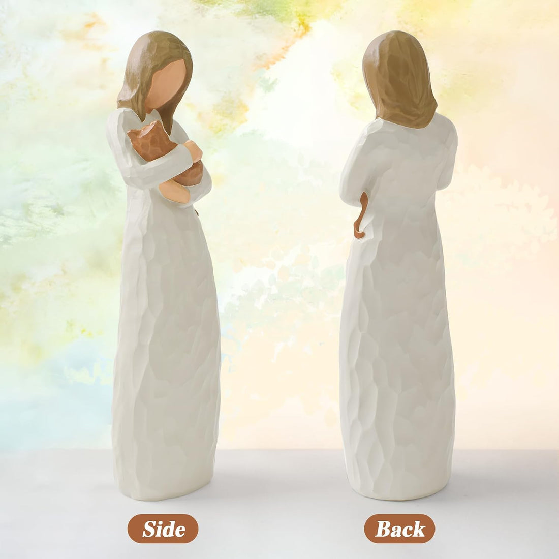 Cuayaes Cat Memorial Gifts, Orange Cat Figurines Loss of Cat Sympathy