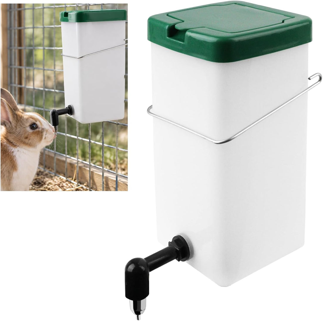 Rabbit Water Bottle 33.8oz, Hanging Small Pet Water Dispenser