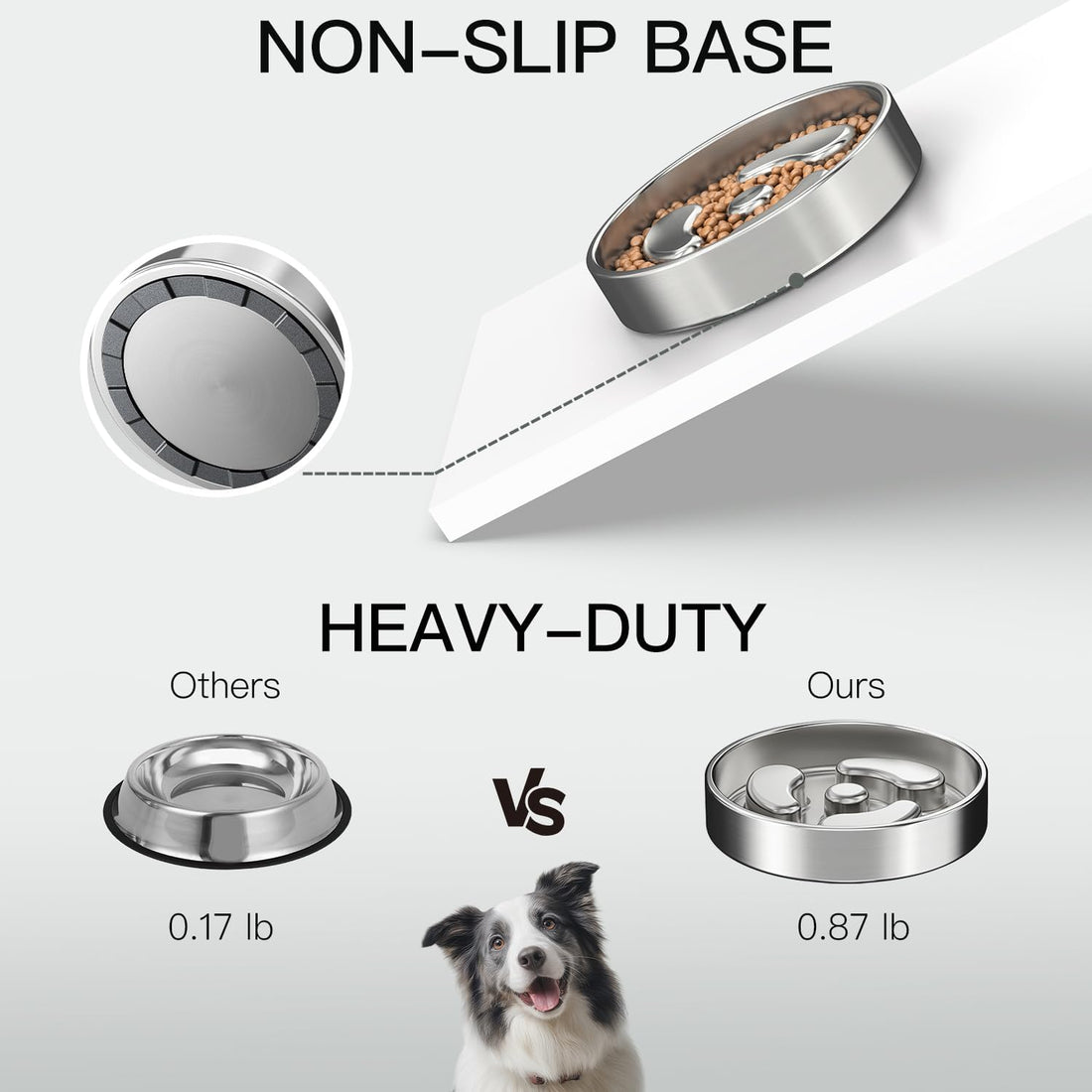 Slow Feeder Dog Bowls, 1Cup for Small Puppy, 1Pack