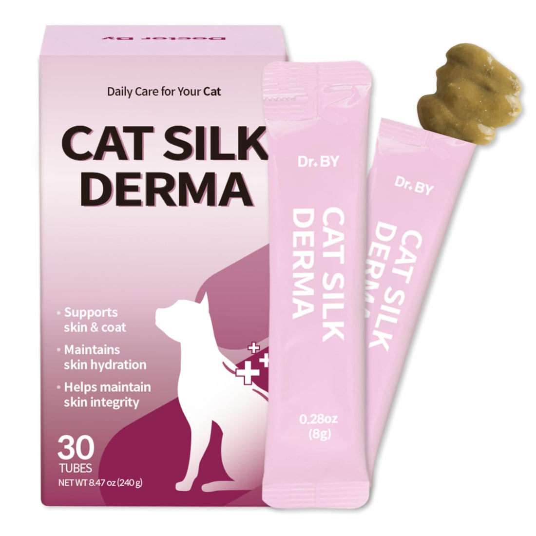 Doctor By Cat Silk Derma Skin and Coat Supplement for Cats Itch Skin