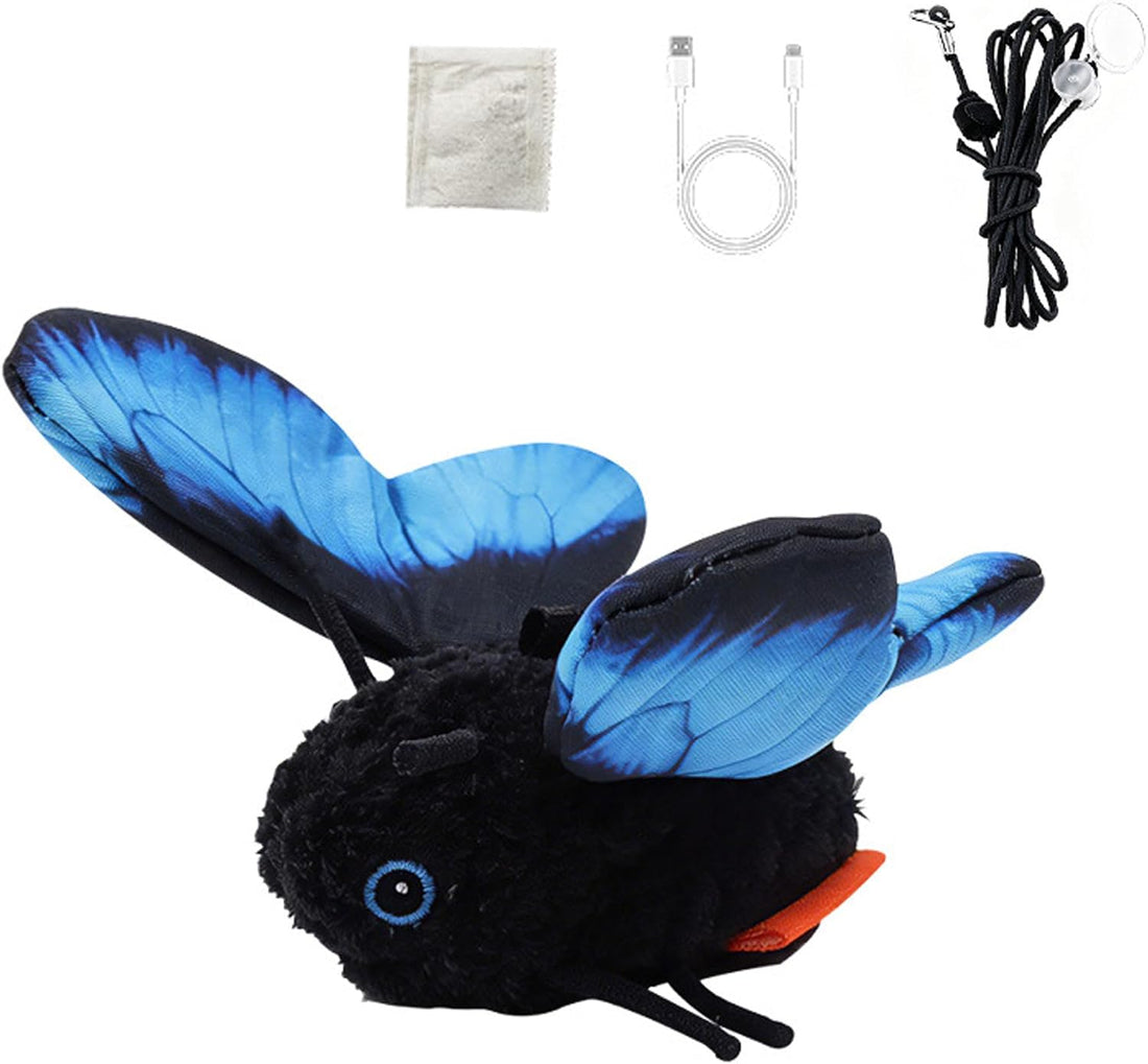 Interactive Cat Toy, Smart Flapping Wings Butterfly (No Flying