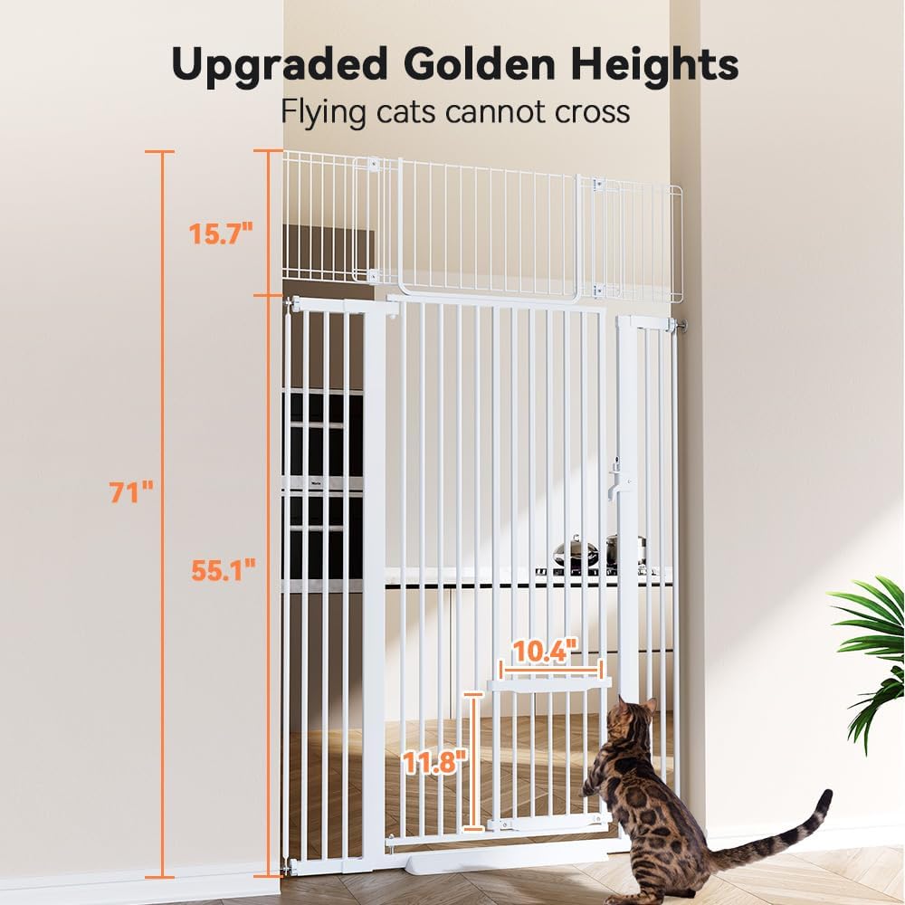 COMOMY 71" Extra Tall Pet Gate