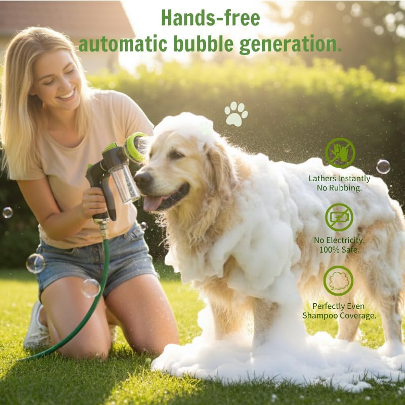 Dog Shower Attachment with Soap Dispenser for Pet Wash
