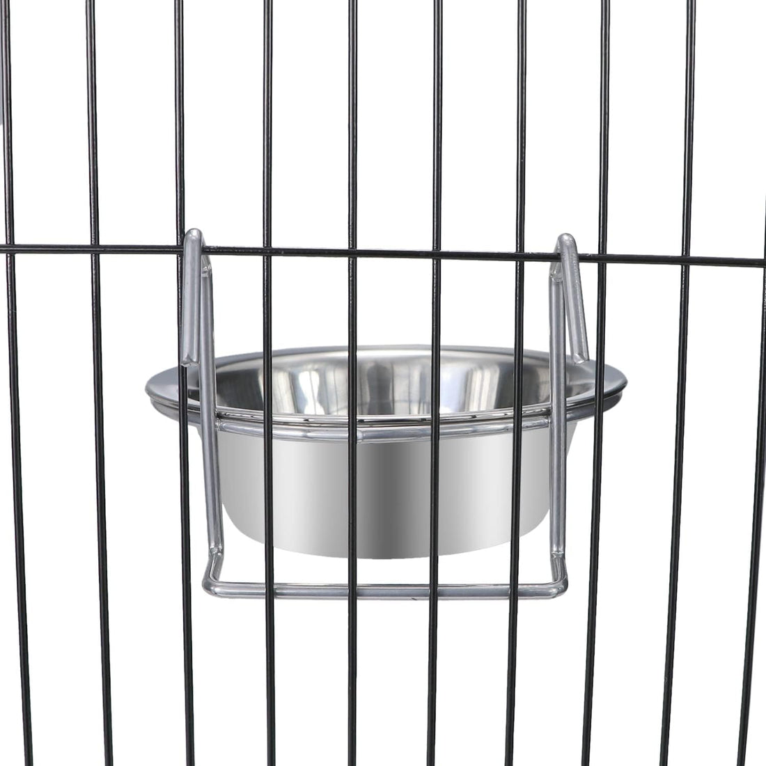 Wontee Pet Bowl Stainless Steel Hanging Food Water Bowls Bird Cage