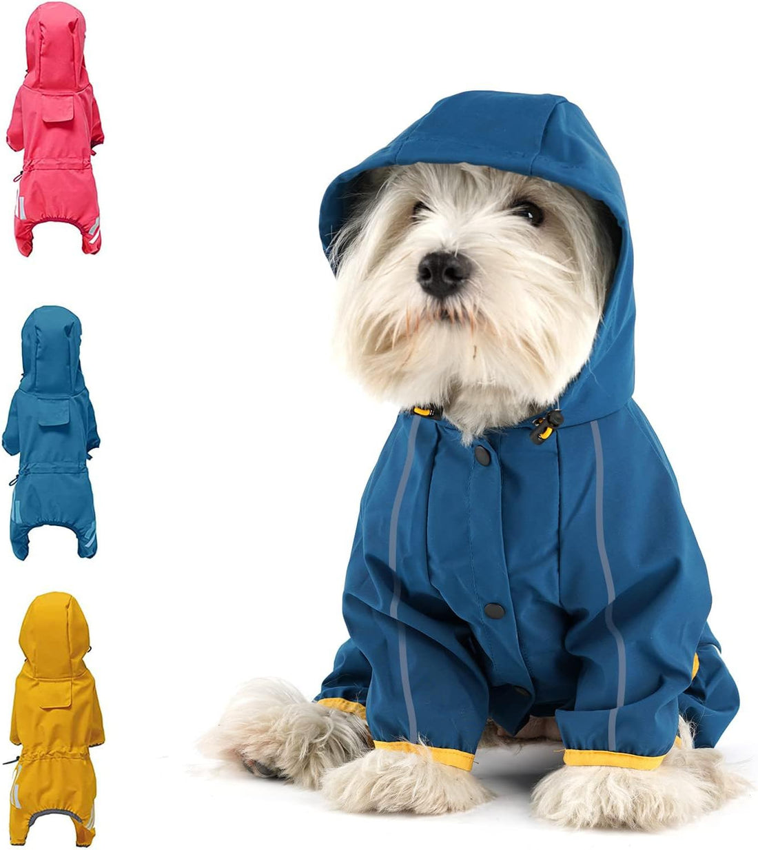 Dog Raincoat, Waterproof Dog Rain Jacket with Hood