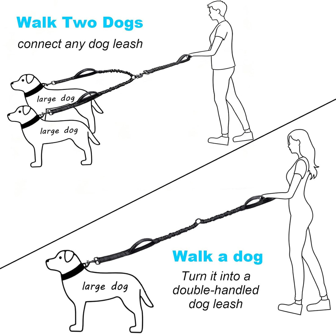 Mycicy Dual Dog Leash Coupler