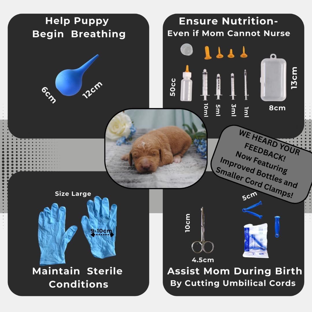 SHEFFIELD SS SHOP Puppy Whelping Supplies 64 Piece Puppy Whelping Kit
