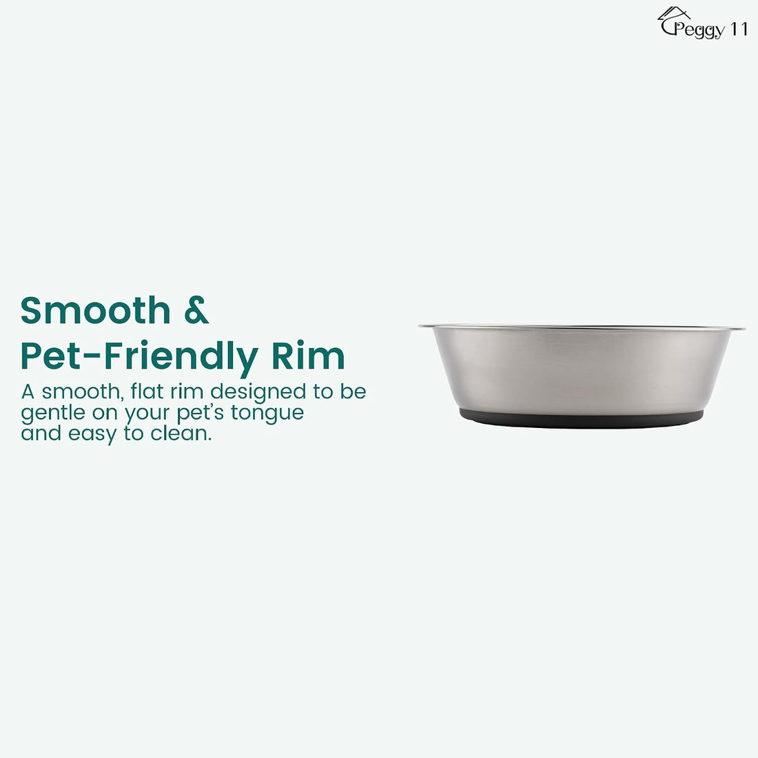 PEGGY11 Lightweight Stainless Steel Cat Bowls, 1.8 US Cup Each