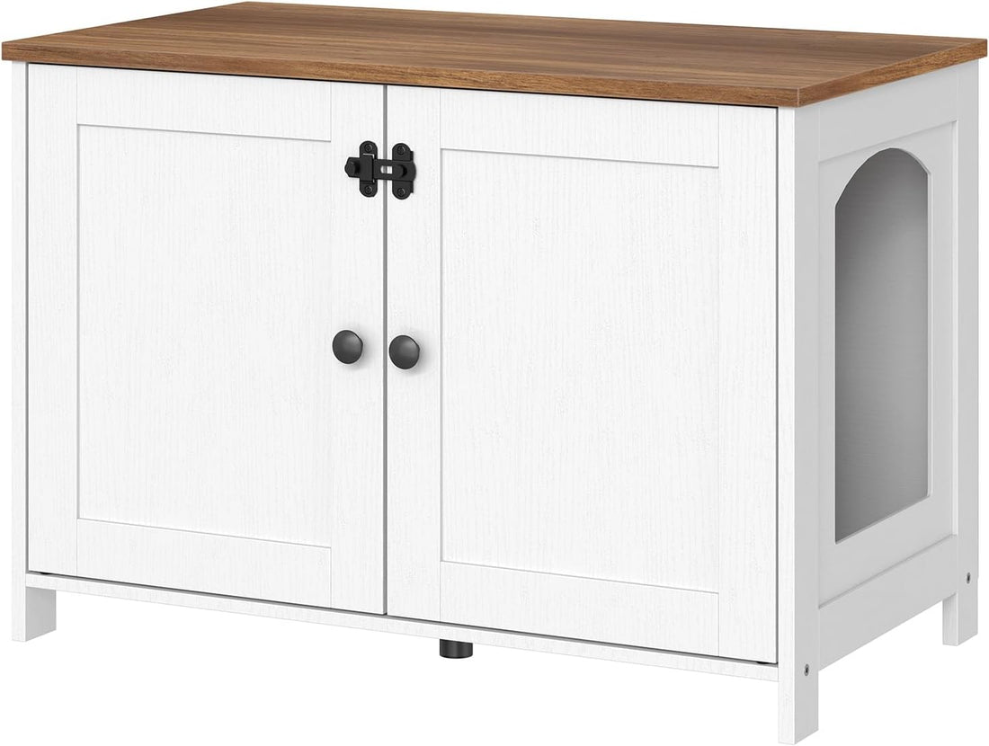 HOOBRO Litter Box Enclosure, Cat Litter Box Furniture with Removable