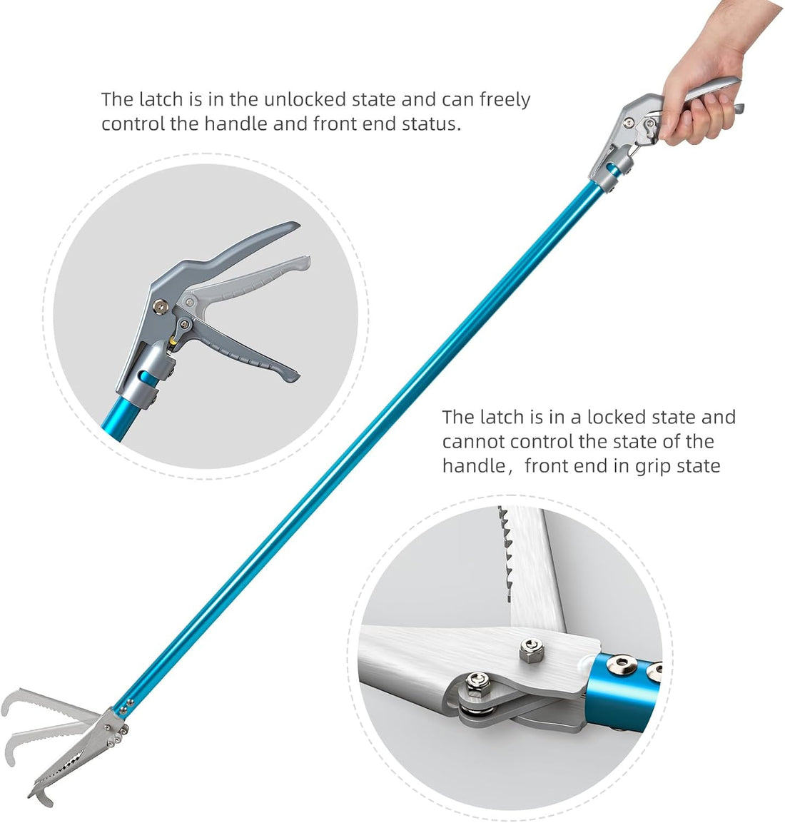 G2 47.2-inch Professional All-Aluminum Alloy Snake Tong Reptile