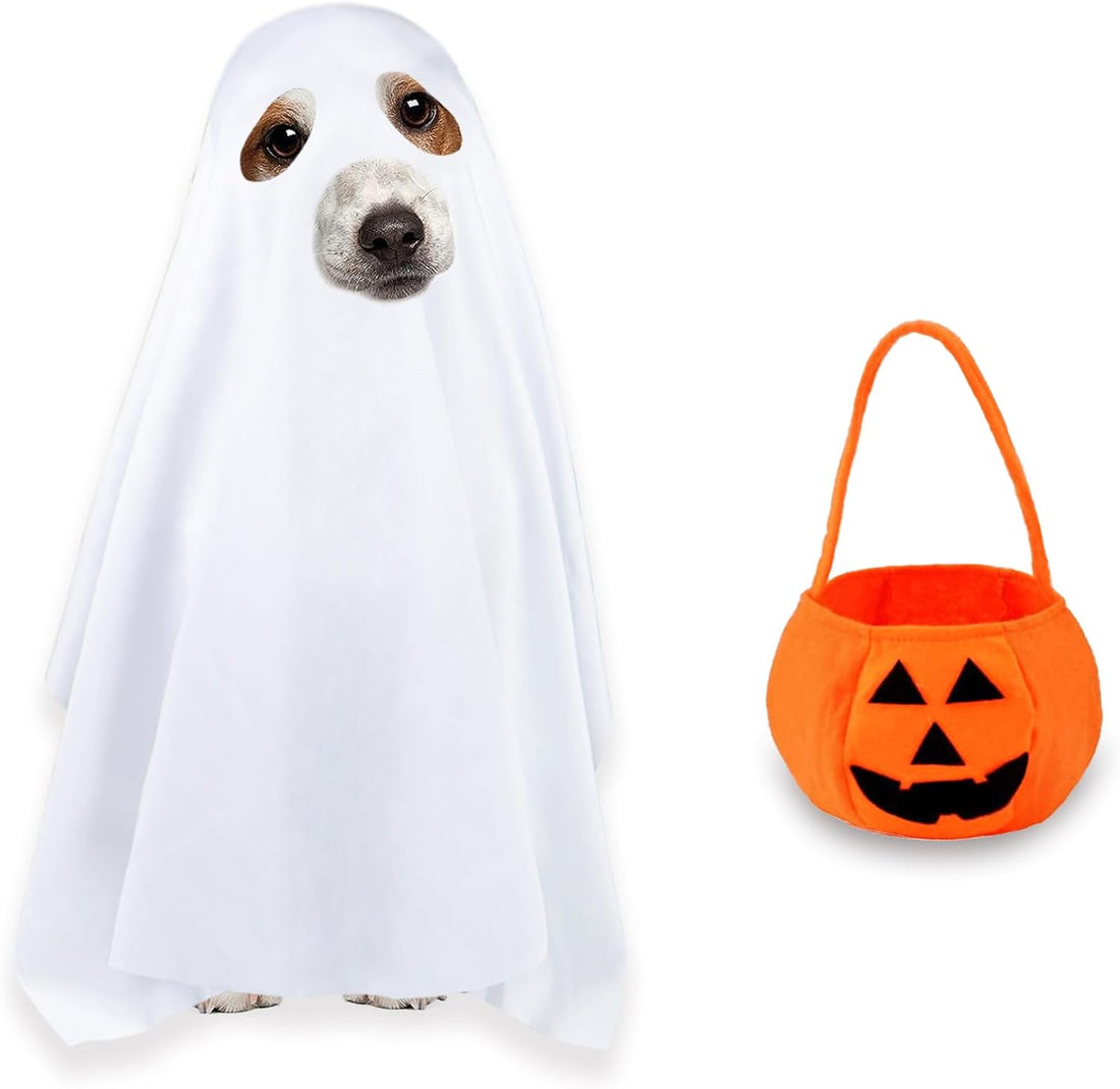 Dog Halloween Costumes, Dog Ghost Costume Funny Pet Ghost Costume