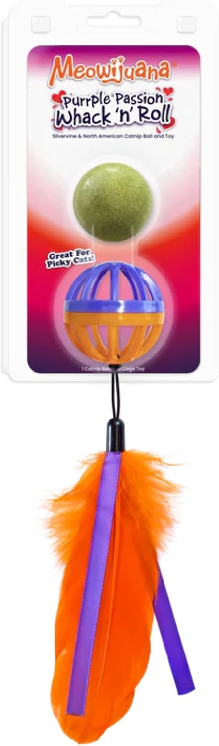 Meowijuana Stick 'n' Lick Catnip Balls, 2-Pack | Purrple Passion