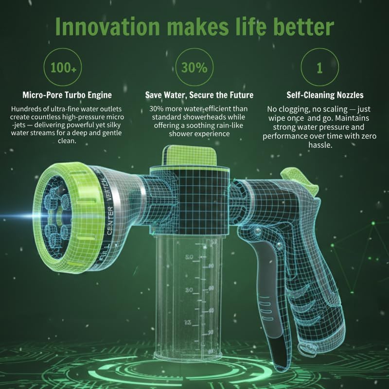 Dog Shower Attachment with Soap Dispenser for Pet Wash