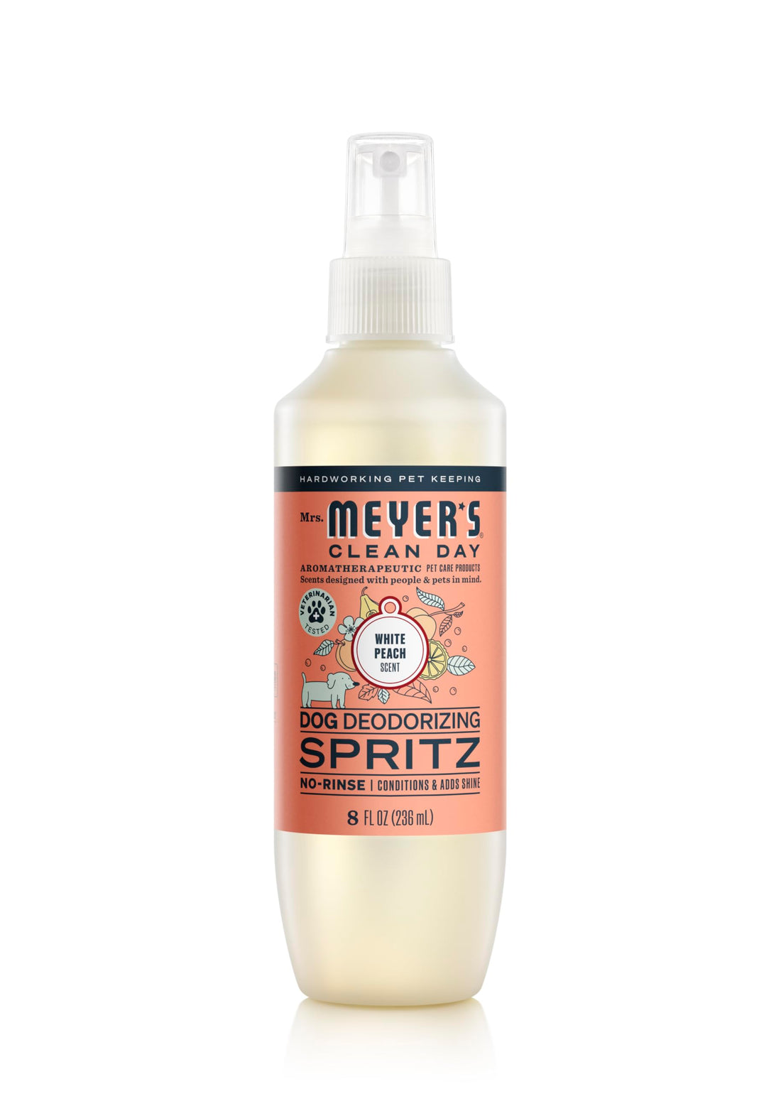 MRS. MEYER'S Clean Day Dog Deodorizing Spray, White Peach Scent