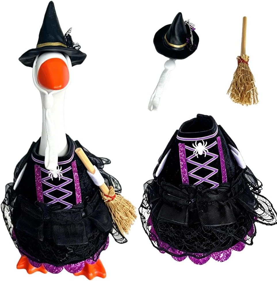 Christmas Desk Goose Outfits 7 Inch Desktop Geese Statue Clothes