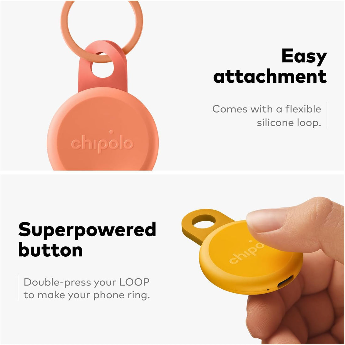 Chipolo Loop – Rechargeable Bluetooth Tracker for Key and Item Locator