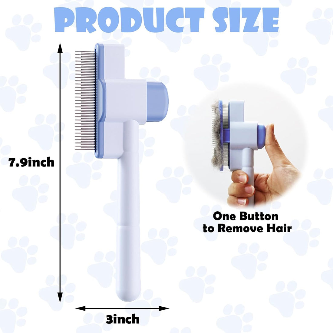 Cat Comb Pet Comb Self Cleaning Upgraded Cat Brush for Long Haired