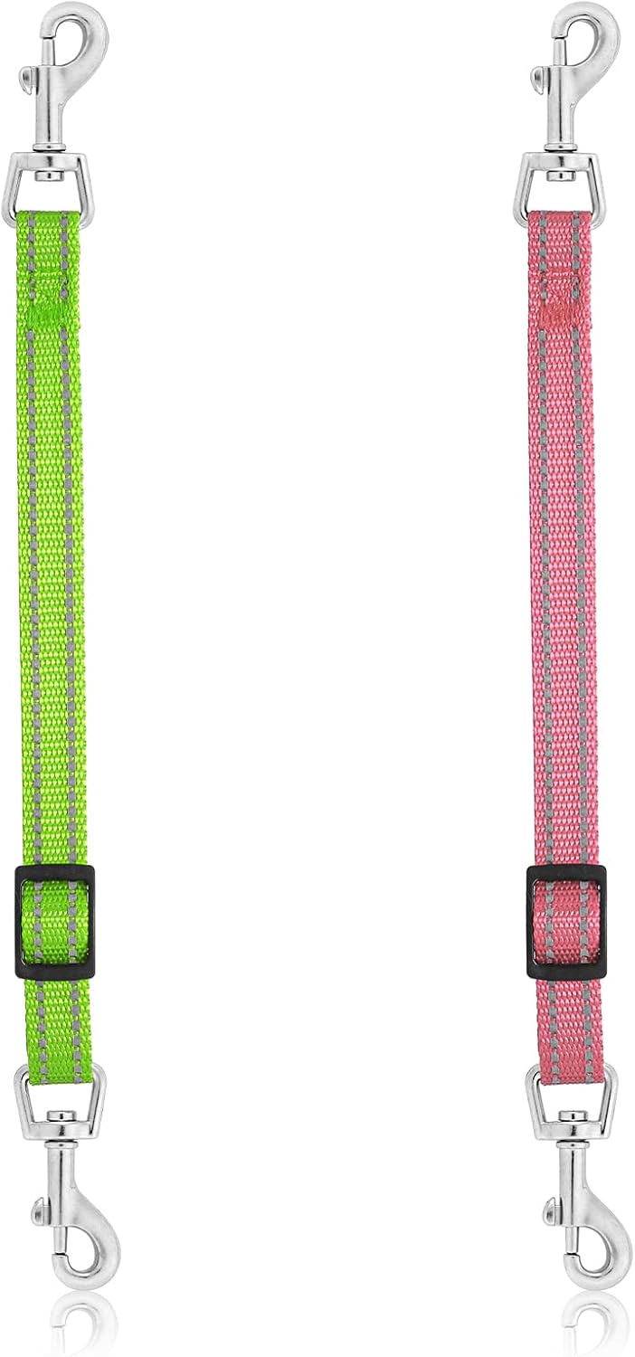 Cobee Dog Collar Clips, 2 Pcs Reflective Nylon Prong Collars Backup