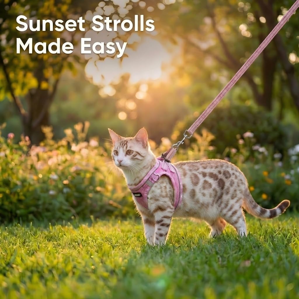 Escape Proof Cat Harness and Leash, Adjustable Vest