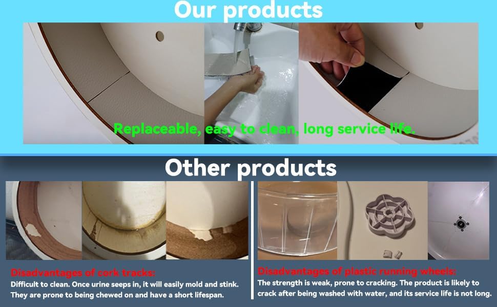 12 inch Wall Mount Wooden Hamster Wheel，Removable Washable Track