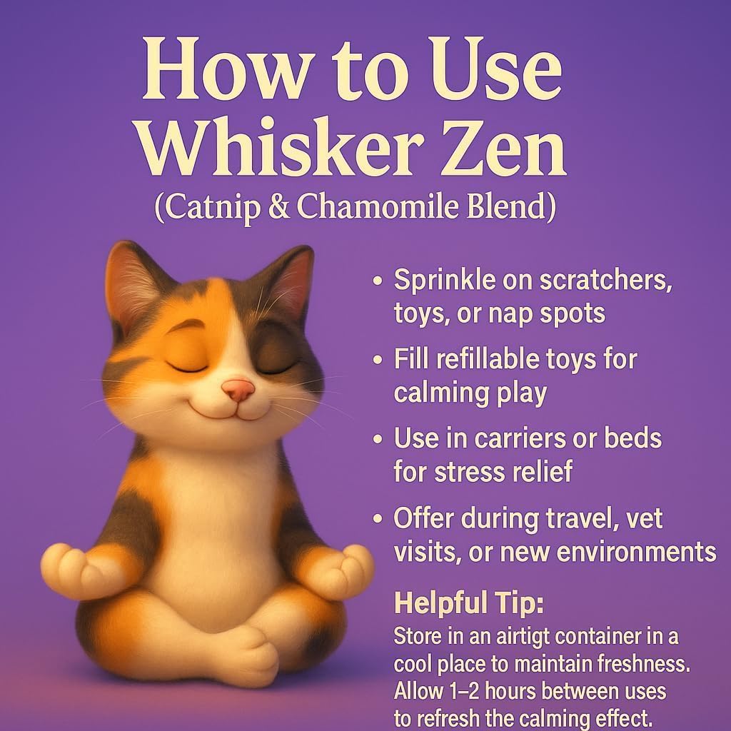 DesertUSA Whisker Zen Natural Catnip and Chamomile Blend for Cats