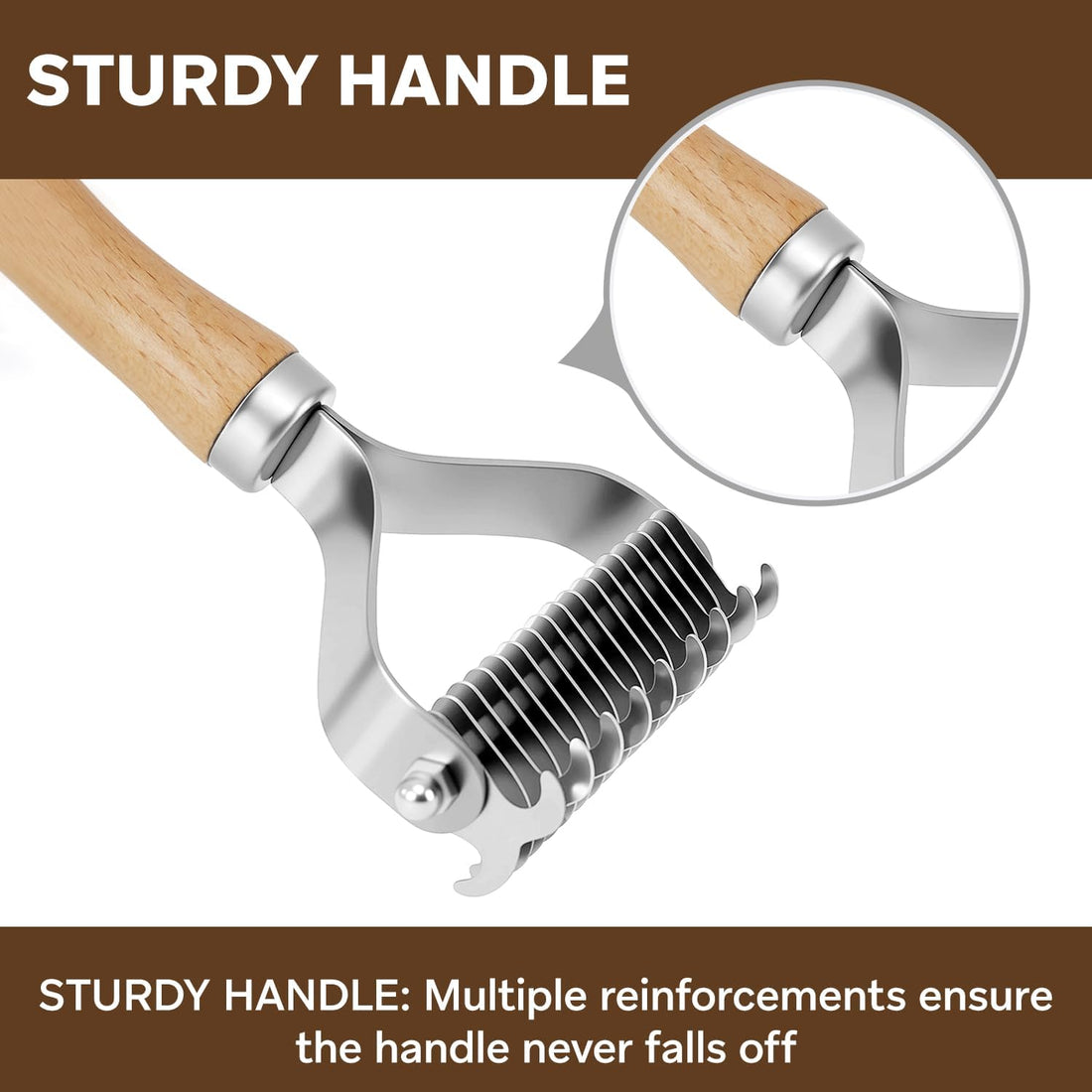 PAWSHOLIC Undercoat Rake for Dogs