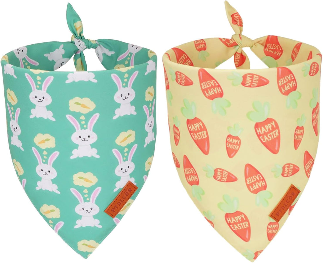 PTDECOR Halloween Dog Bandana, Ghost Pumpkin Dog Scarf