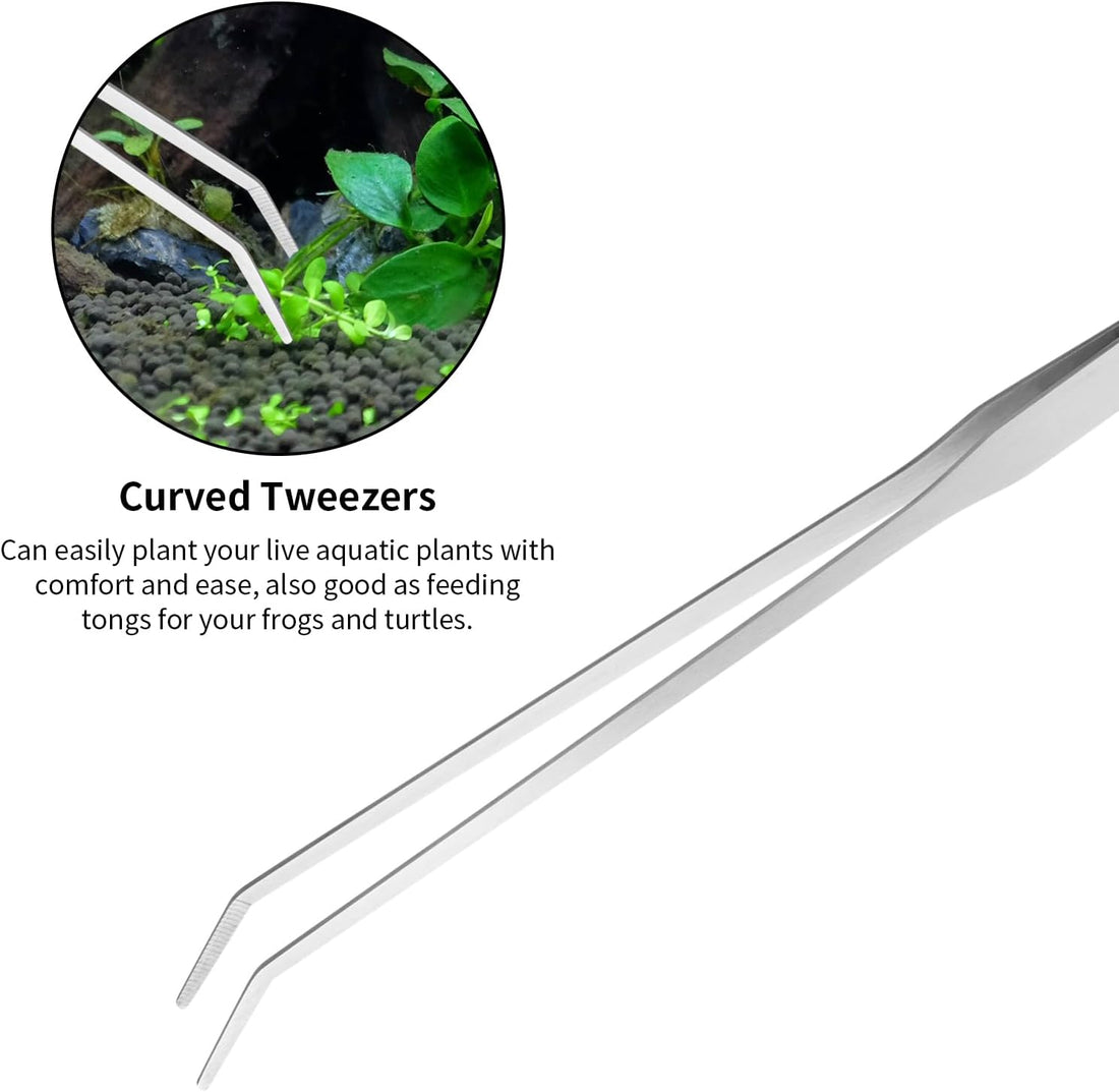 Ohtomber 4PCS Aquascape Tool Aquarium Kit with Tweezers Scissors