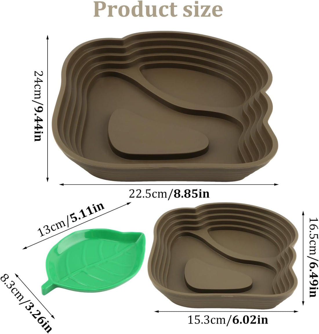 3 Pcs Reptile Bathing Pool Set