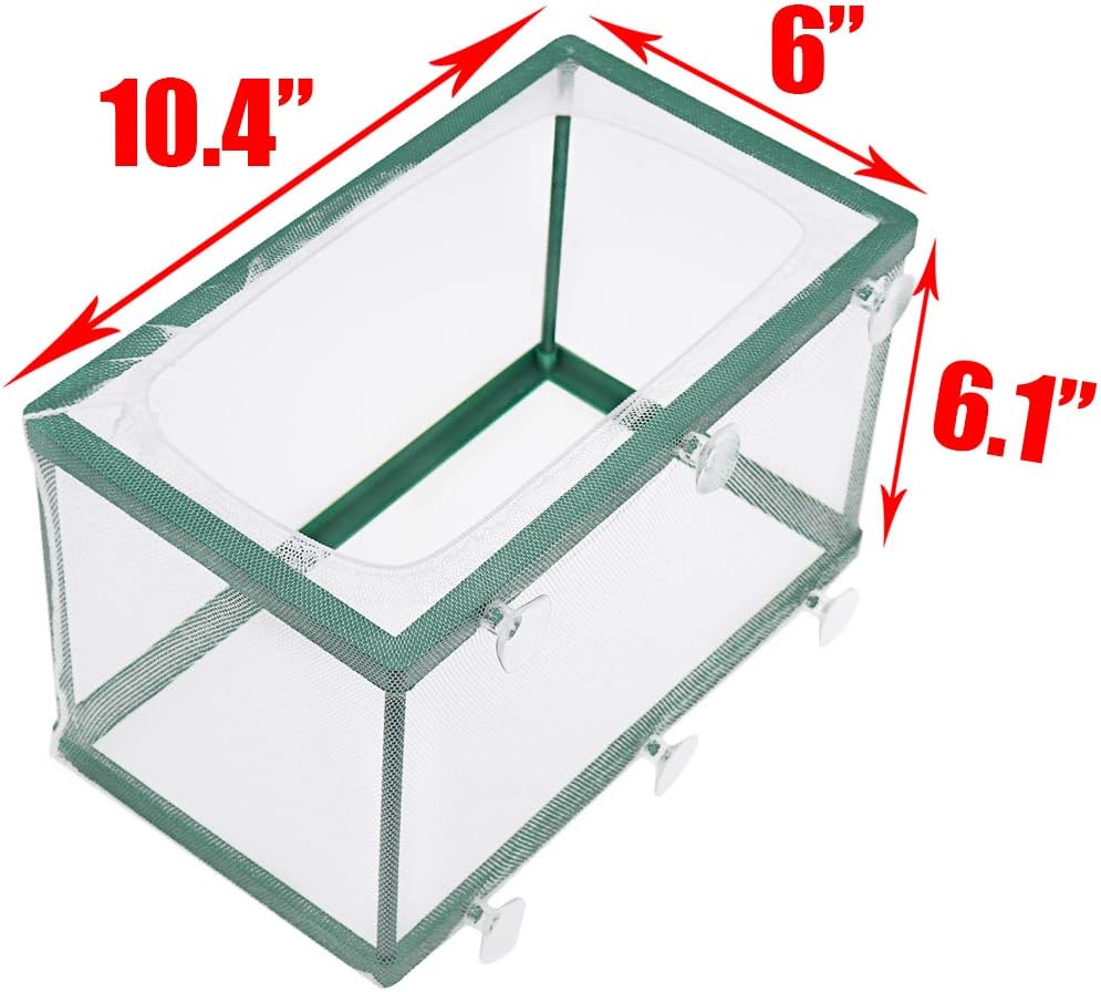 Xiaoyztan Aquarium Breeder Box with Suction Cups for Baby Fish