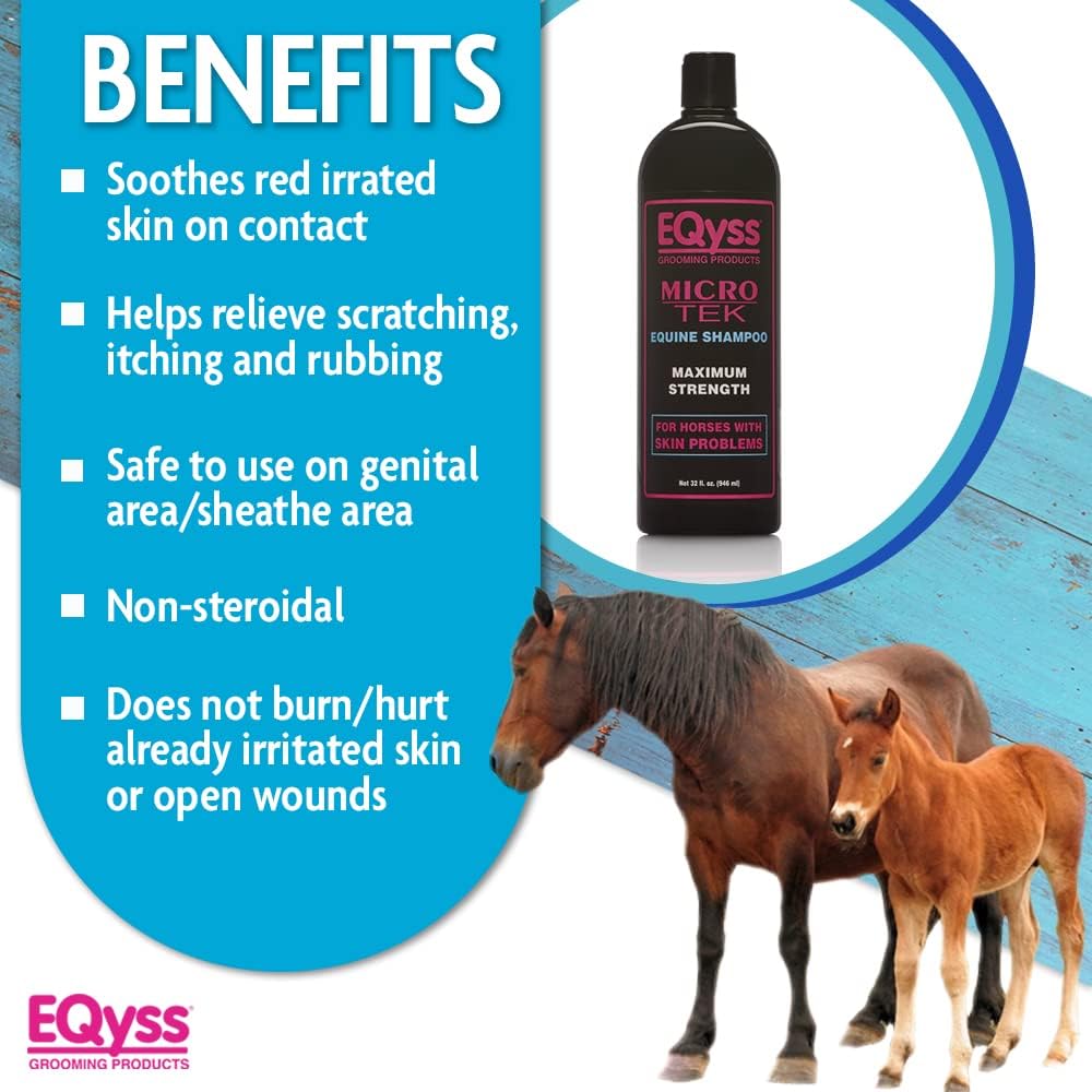 EQyss Micro-Tek Equine Itch Relief Shampoo - Soothes Irritated Skin