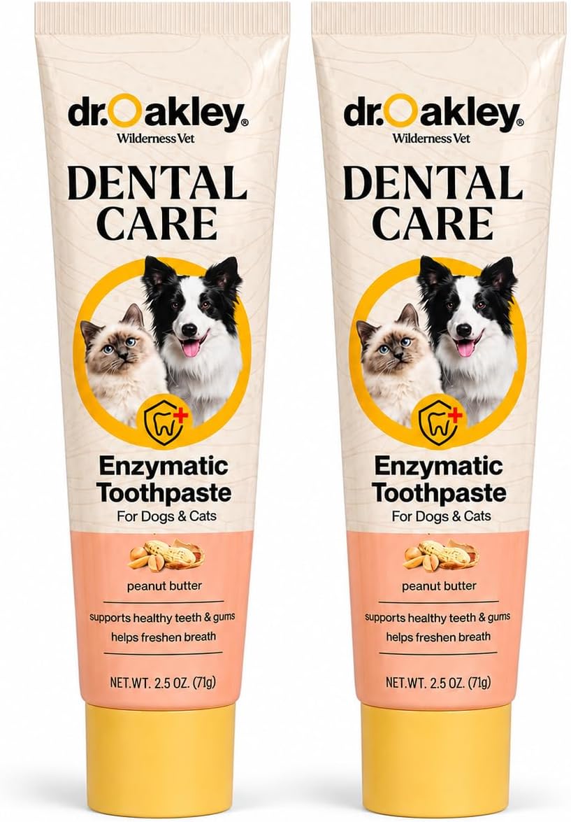 Dr. Oakley 2 Pack Cat or Dog Toothpaste Peanut Butter Flavor