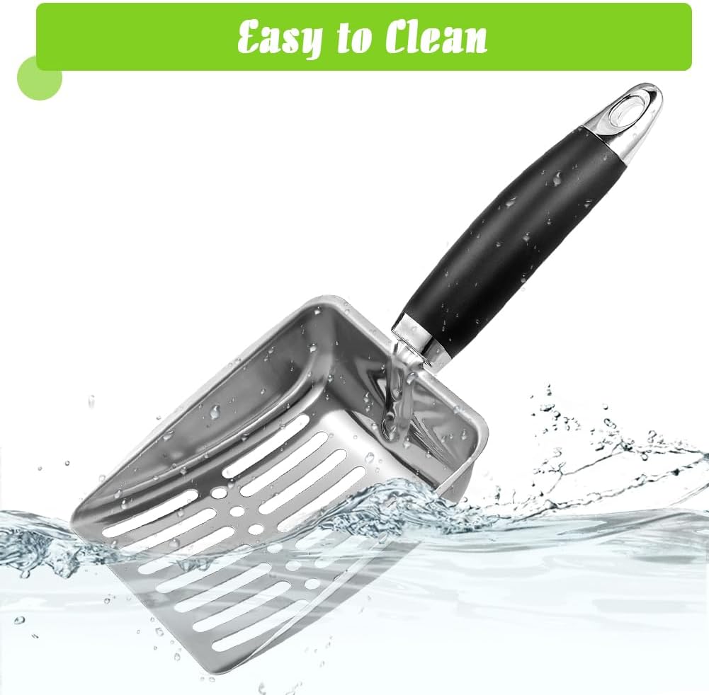 Apidgrowth Cat Litter Scoop - Stainless Steel Metal Cat Litter