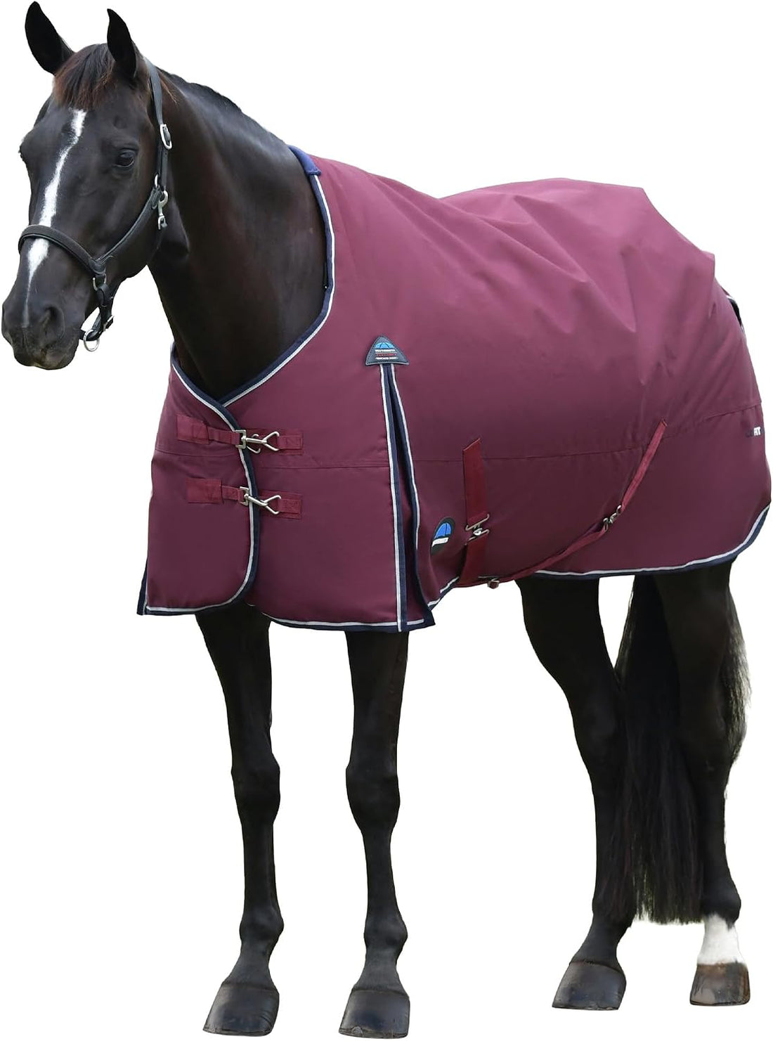 WeatherBeeta ComFiTec Essential Turnout 100g, Navy/Burgundy, 81"