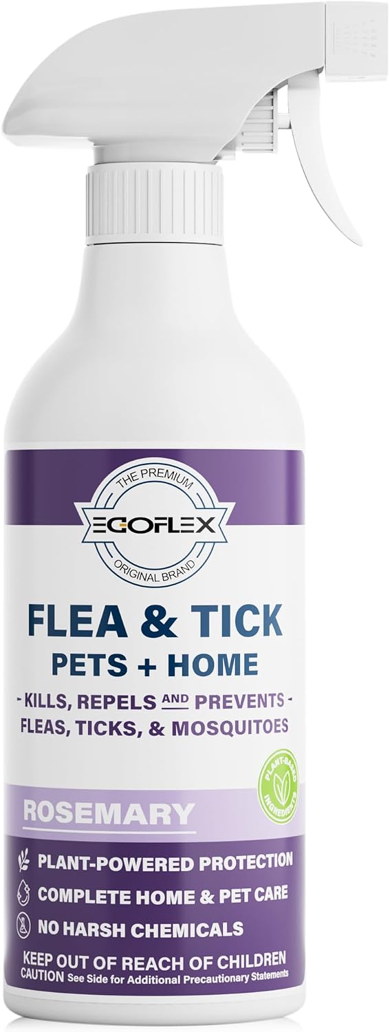 Flea Spray for Home & Pets Plant-Based Repellent with Rosemary Scent
