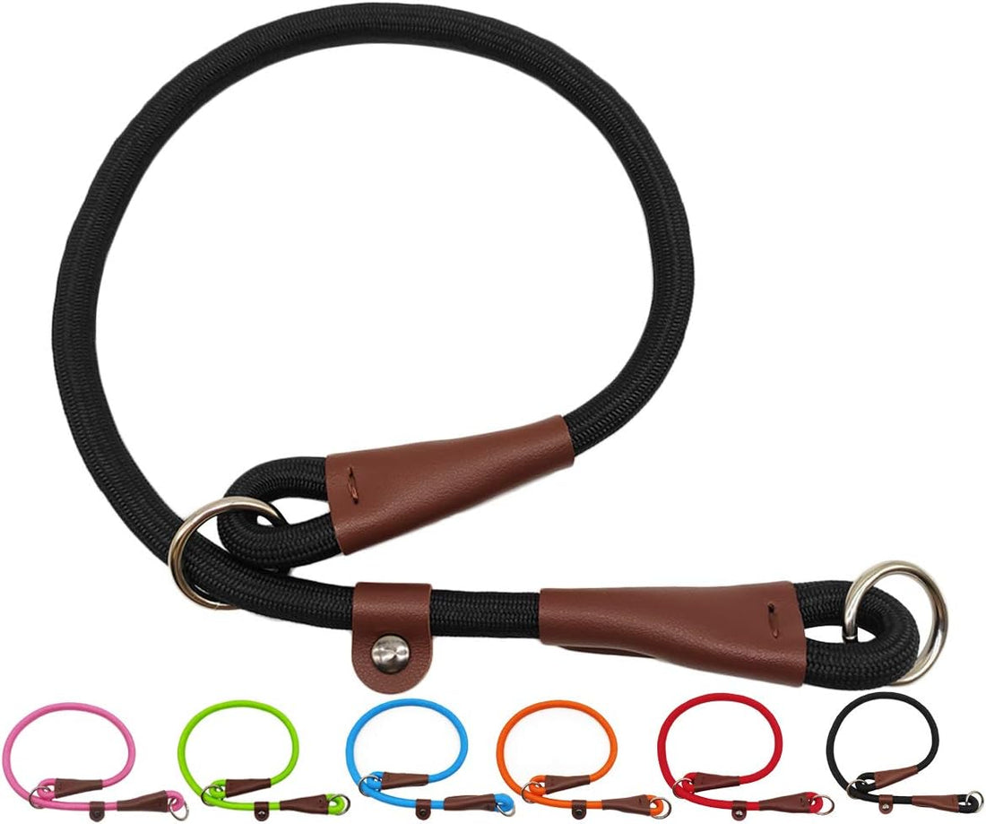 MayPaw Slip Collar Nylon Rope Adjustable Collar for Dog Training- No