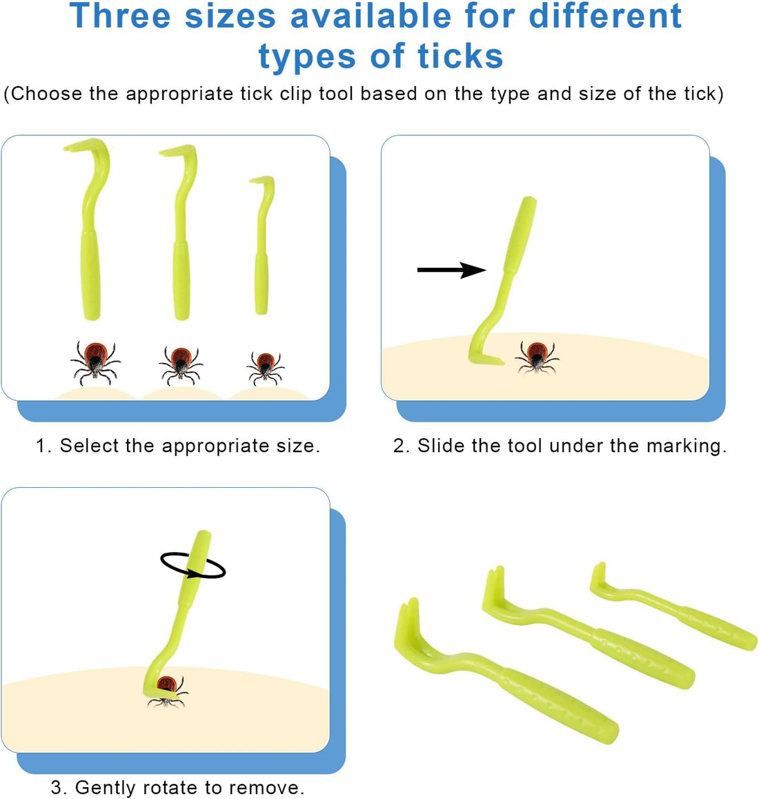 Penitue Tick Removal Tool Kit Tweezers for Cats and Dogs