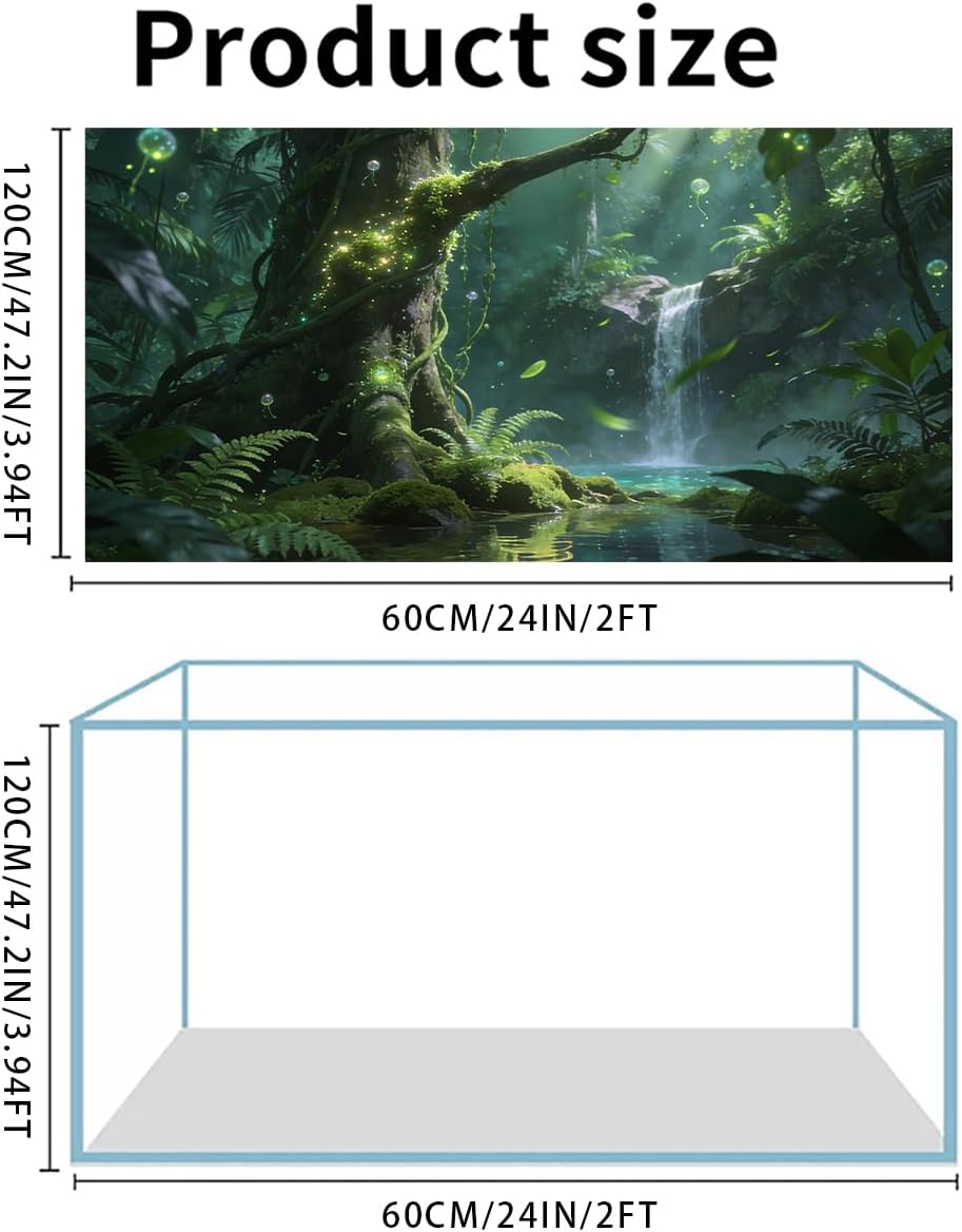 48"x24" Dream Forest Reptile Background Terrarium Background 3pcs