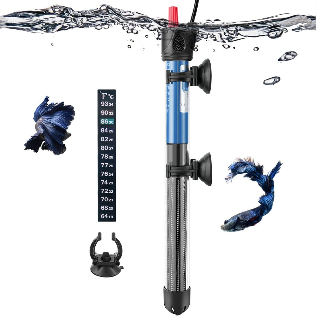 Hitop 25W/50W/100W/300W Adjustable Aquarium Heater