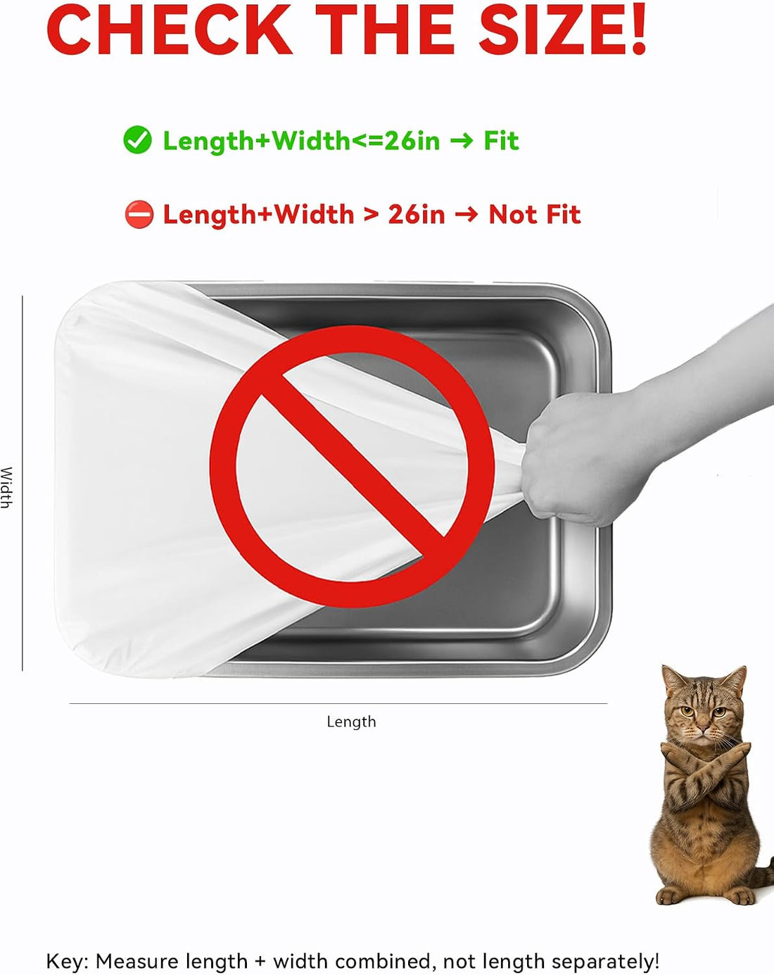 66 Count 26"x11.8" Cat Litter Box Bags Liners for Automatic Cat